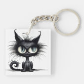 ハロウィーン猫#14デジタルアート キーホルダー (裏面)