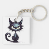 ハロウィーン猫#2デジタルアート キーホルダー (裏面)