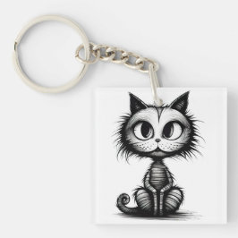 ハロウィーン猫#4デジタルアート キーホルダー