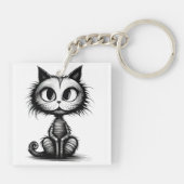 ハロウィーン猫#4デジタルアート キーホルダー (裏面)