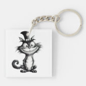 ハロウィーン猫#8デジタルアート キーホルダー (裏面)