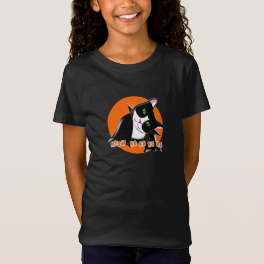 ハロウィーン猫 Tシャツ (正面)