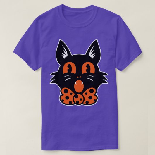 ハロウィーン猫 Tシャツ (デザイン正面)