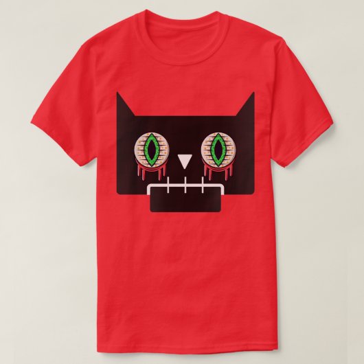 ハロウィーン猫 Tシャツ (デザイン正面)