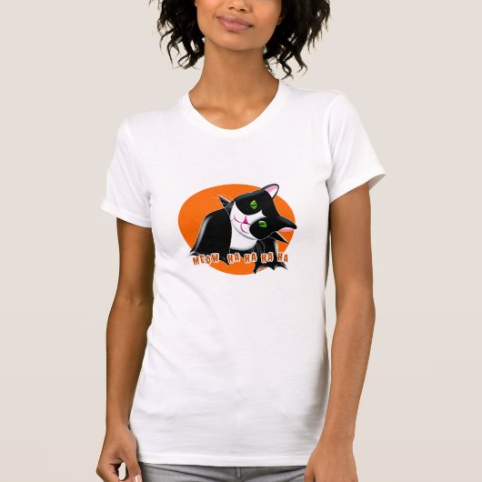 ハロウィーン猫 Tシャツ (正面)