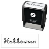 ハロウィーン生地フォント文字ラインアート セルフインキングスタンプ (インサイチュ)