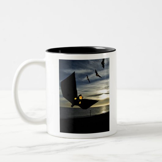 ハロウィーン用おもしろい ツートーンマグカップ (左)