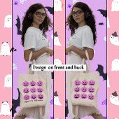 ハロウィーン用に誇大に宣伝されたピンクのカボチャ トートバッグ