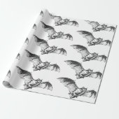 ハロウィーン用のカスタマイズ可能なこうもり包装紙 ラッピングペーパー (アンロールド)