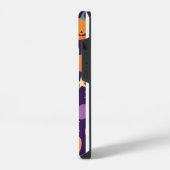 ハロウィーン用のカボチャのかわいい笑顔 iPhoneケース (左側面)