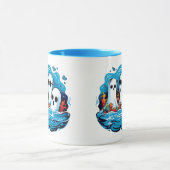 ハロウィーン用のシート面幽霊 マグカップ (中央)