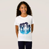 ハロウィーン用のシート面幽霊 Tシャツ (正面フル)