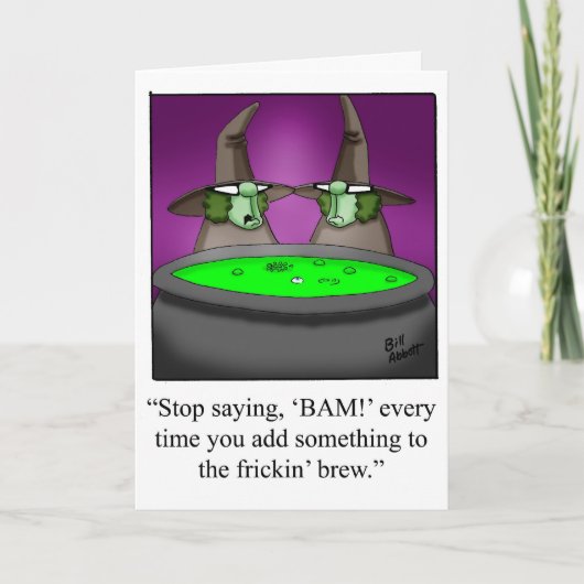 ハロウィーン用のハロウィンユーモア用挨拶カード カード (正面)