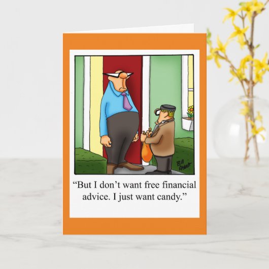 ハロウィーン用のハロウィンユーモア用挨拶カード カード (黄色い花)