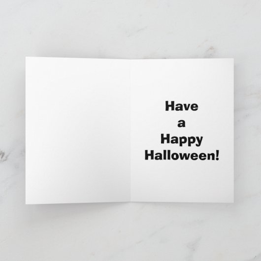 ハロウィーン用のハロウィンユーモア用挨拶カード カード (内部)