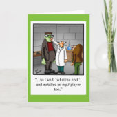 ハロウィーン用のハロウィンユーモア用挨拶カード カード (正面)