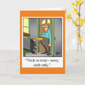 ハロウィーン用のハロウィンユーモア用挨拶カード カード (黄色い花)