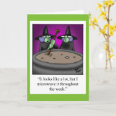 ハロウィーン用のハロウィンユーモア用挨拶カード カード (黄色い花)