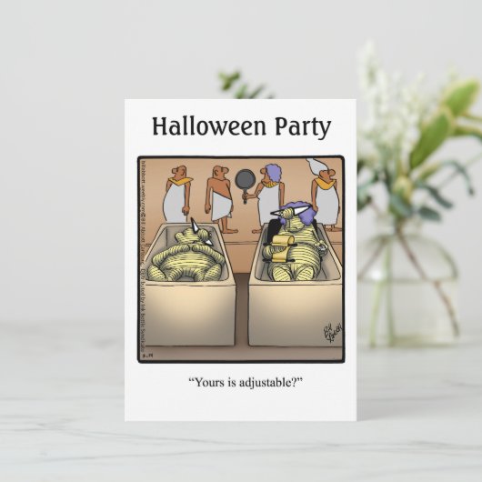 ハロウィーン用のハロウィーンユーモアパーティの招待状 招待状 (スタンド正面)