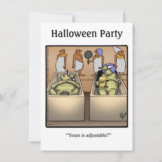 ハロウィーン用のハロウィーンユーモアパーティの招待状 招待状 (正面)