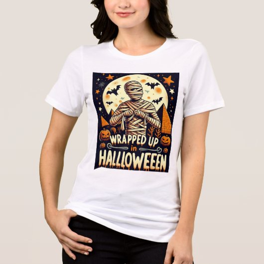 ハロウィーン用のミイラ解きシャツ トライブレンドＴシャツ (正面)