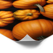 ハロウィーン用の小さなカボチャ ポスター (角)