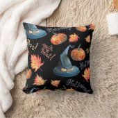 ハロウィーン用の継ぎ目のない模様で、ハロウィーン用のカボチャが描かれています。 クッション (ブランケット)