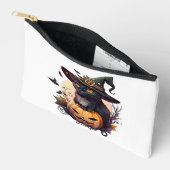 ハロウィーン用の魔猫 アクセサリーポーチ (見開き)