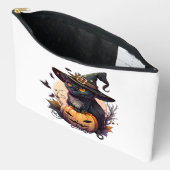 ハロウィーン用の魔猫 アクセサリーポーチ (見開き)