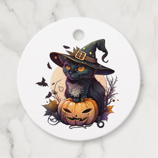 ハロウィーン用の魔猫 フェイバータグ (正面)
