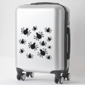 ハロウィーン用の黒いクモの装飾 シール (スーツケース)