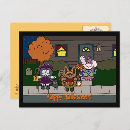 ハロウィーン用はがき ポストカード (正面/裏面)