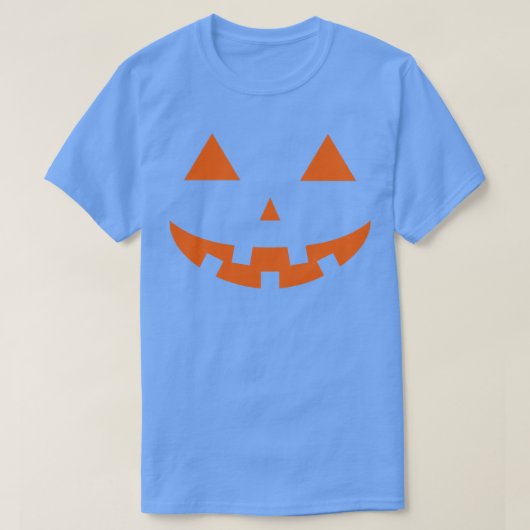 ハロウィーン用カボチャ顔またはランタン Tシャツ (デザイン正面)
