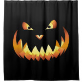 ハロウィーン用カボチャ顔4 シャワーカーテン (正面)