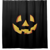 ハロウィーン用カボチャ顔 シャワーカーテン (正面)