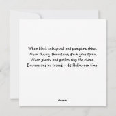 ハロウィーン用グリーティングカード2022 シーズンカード (裏面)