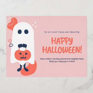 ハロウィーン用グリーティングカード 箔シーズンポストカード