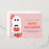 ハロウィーン用グリーティングカード 箔シーズンポストカード (正面/裏面)