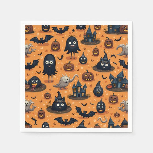 ハロウィーン用ナプキン スタンダードカクテルナプキン (正面)