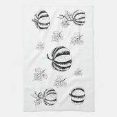 ハロウィーン用ブラックパンプキン キッチンタオル (縦)