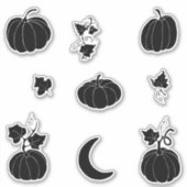 ハロウィーン用ブラックパンプキン シール (正面)