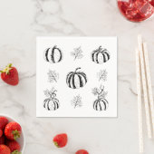 ハロウィーン用ブラックパンプキン スタンダードカクテルナプキン (インサイチュ)