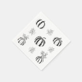 ハロウィーン用ブラックパンプキン スタンダードカクテルナプキン (角)