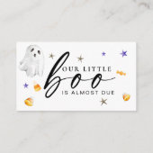 ハロウィーン用ベビーシャワー本ベビー エンクロージャーカード (裏面)