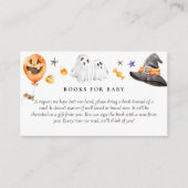 ハロウィーン用ベビーシャワー本ベビー エンクロージャーカード (正面)