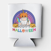 ハロウィーン用ユニコーンかぼちゃの頭 缶クーラー (正面)