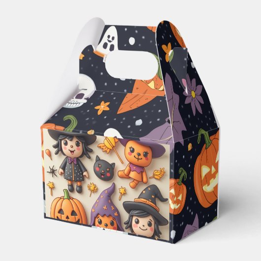 ハロウィーン用小さな切妻用箱 フェイバーボックス (正面サイド)
