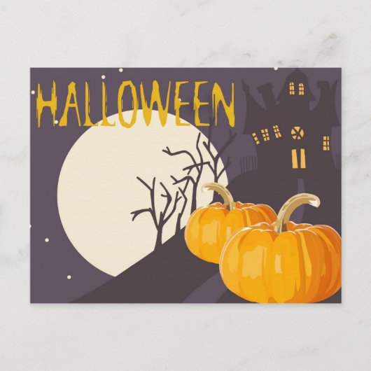 ハロウィーン用挨拶はがき ポストカード (正面)