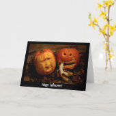 ハロウィーン用挨拶カード |かぼちゃ生きてる！ カード (黄色い花)