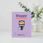 ハロウィーン用挨拶子供へはがき ポストカード (スタンド正面)